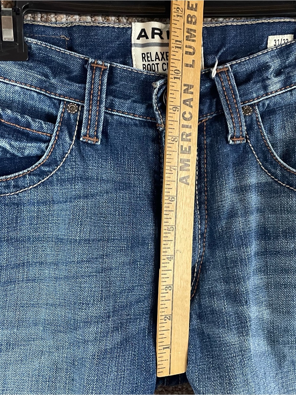 Ariat M4 Jeans Mens 31x32 Relaxed Boot Western Workwear Cowboy Denim Rodeo T696 - Picture 12 of 13